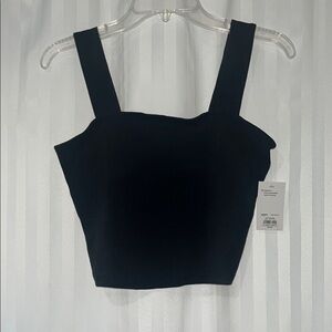 NWT Kohl's SO Black Sleeveless Crop Tank Top